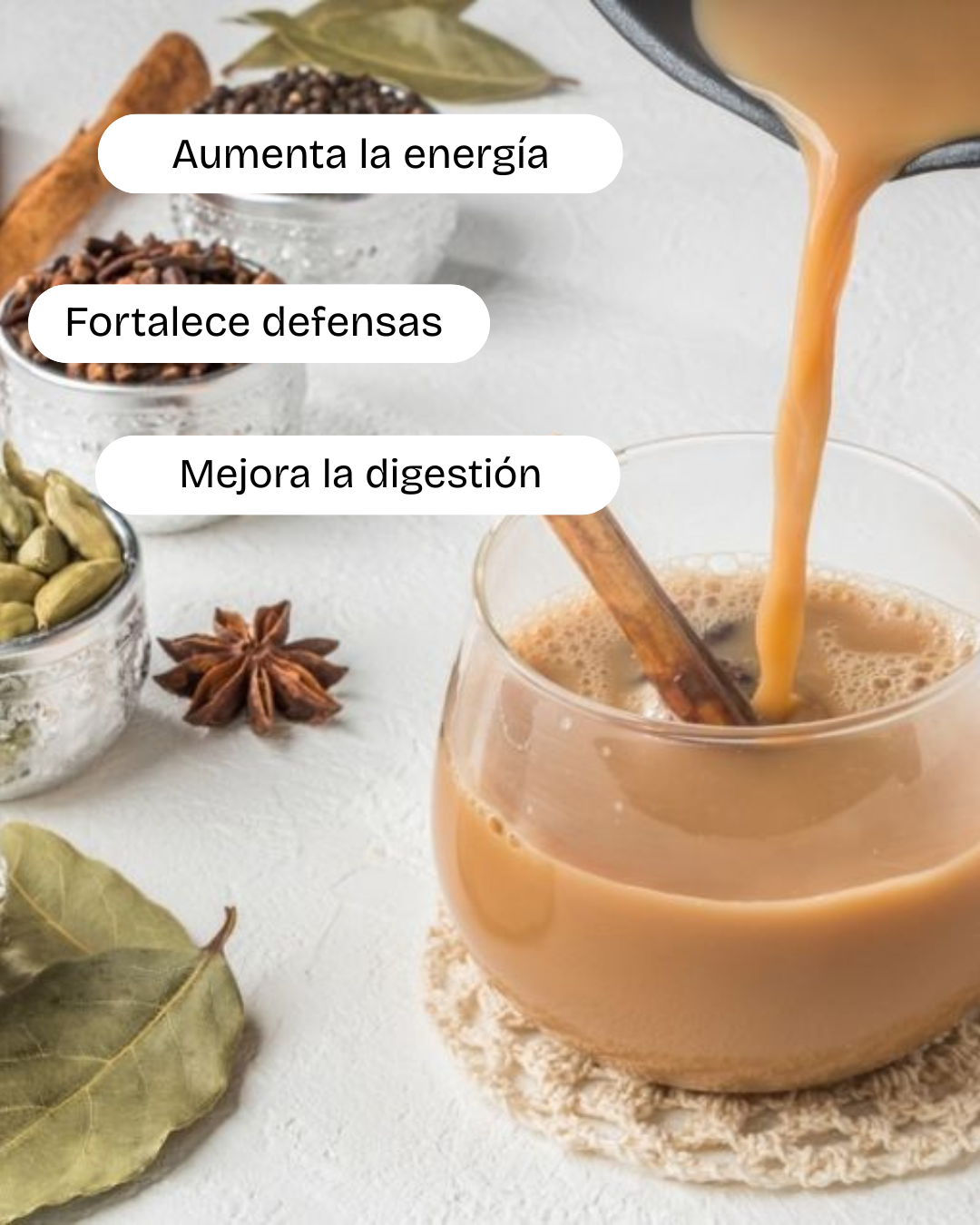 Trío Detox - Golden Milk, Masala Chai y Cúrcuma
