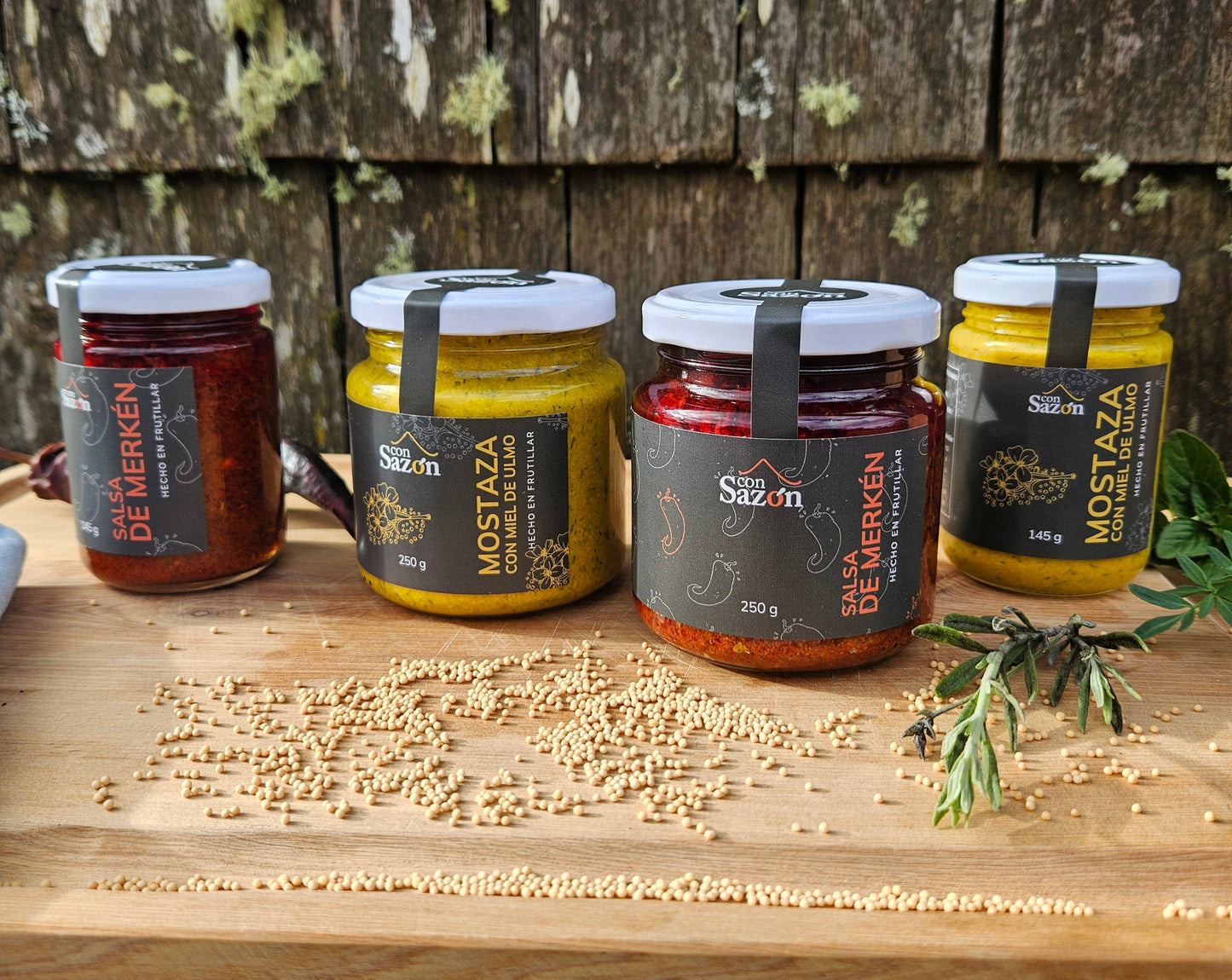 Pack Salsas de Merkén y Mostaza Miel (4 productos)