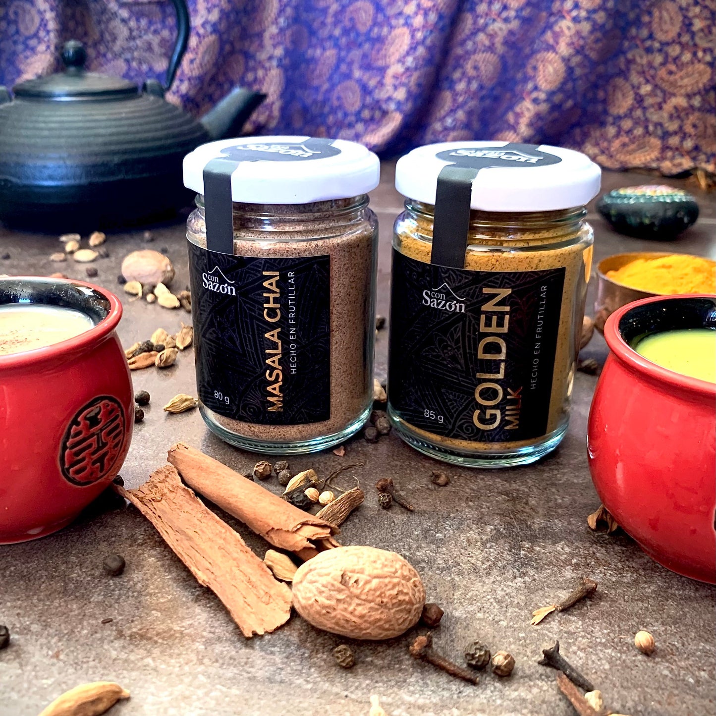 Dúo Detox 2 Golden Milk + 2 Masala Chai