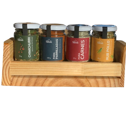 Pack Parrillero con Repisa Madera