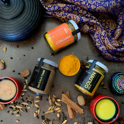 Trío Detox - Golden Milk, Masala Chai y Cúrcuma